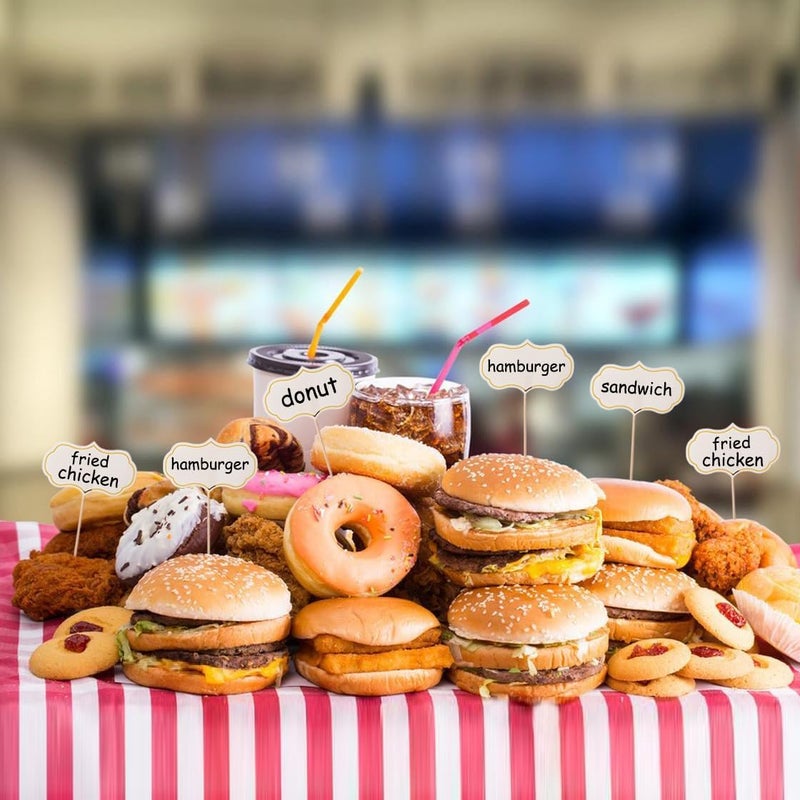 A-Link 50 Pcs Cheese Markers, Food Labels for Charcuterie Board, Blank Toothpick Flags for Appetizer Signs, Cupcake Toppers Sandwich Picks for Christmas, Wedding, Party Decorations - White - Image 4