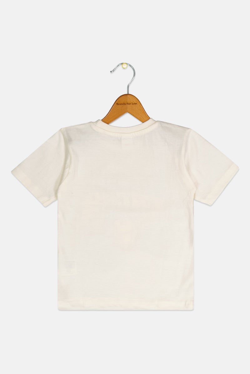 MARVEL Toddlers Boy  Short Sleeve Graphic Print T-Shirt, Cream - Image 2