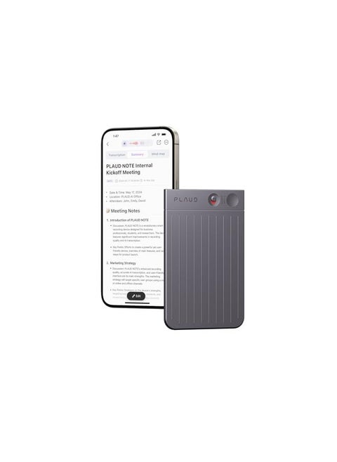 AI Voice Recorder, PLAUD Note Voice Recorder w/Case, App Control, Transcribe & Summarize Empowered by ChatGPT, Support 59 Languages, 64GB Memory, Audio Recorder for Lectures, Meetings, Calls, Black