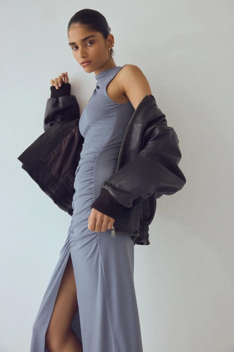 Draped jersey dress