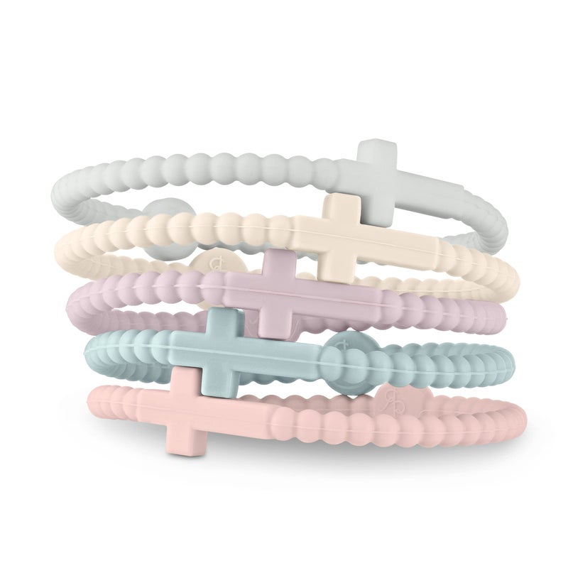 Ryan & Rose Jesus Bracelets - Cross Silicone Bracelet (Dreamy, Extra Small) - Image 1