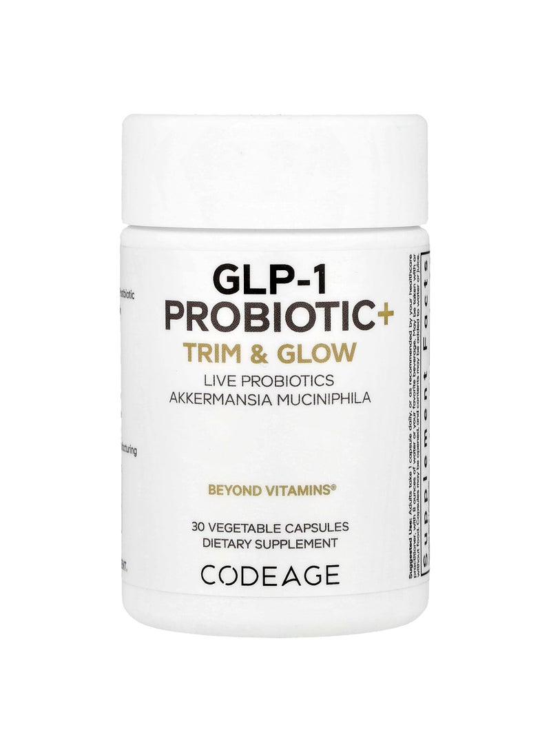 Codeage GLP-1 Probiotic+, 30 Vegetable Capsules