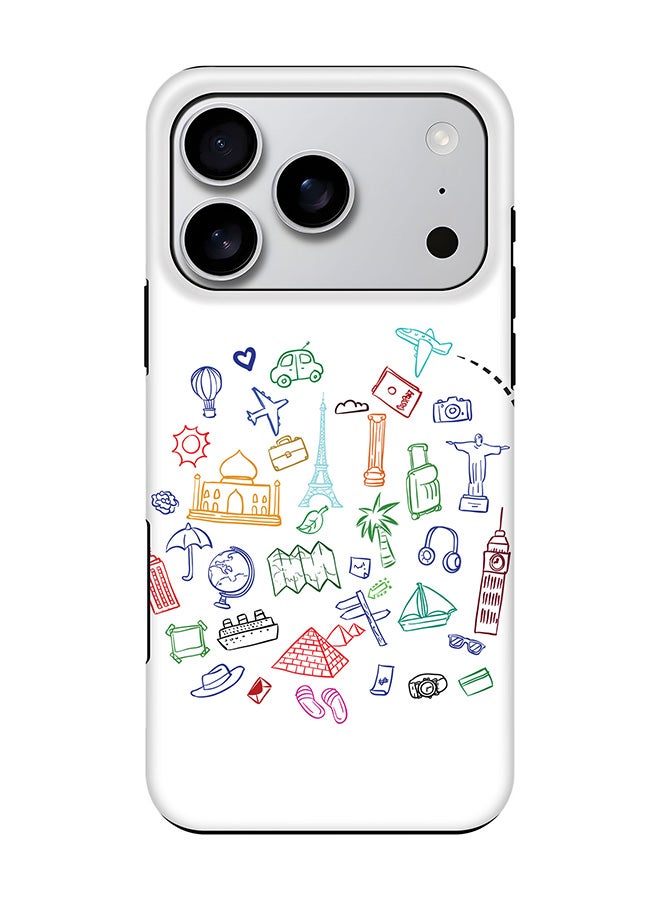 Stylizedd Tough Pro Magnetic Case for iPhone 17 Pro, Dual Layer hybrid PC + TPU Mobile Cover Matte - Traveler