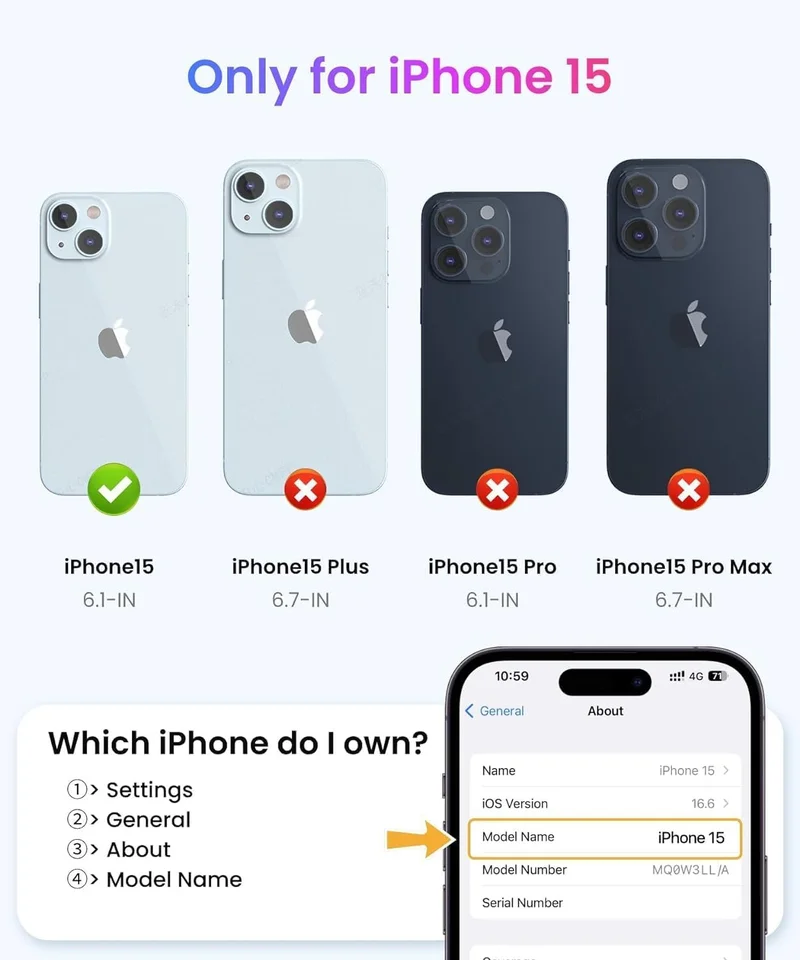 بلو بيك جراب BluePeak لهاتف iPhone 15، غطاء شفاف رقيق من جل السيليكون لهاتف iPhone 15 (شفاف)