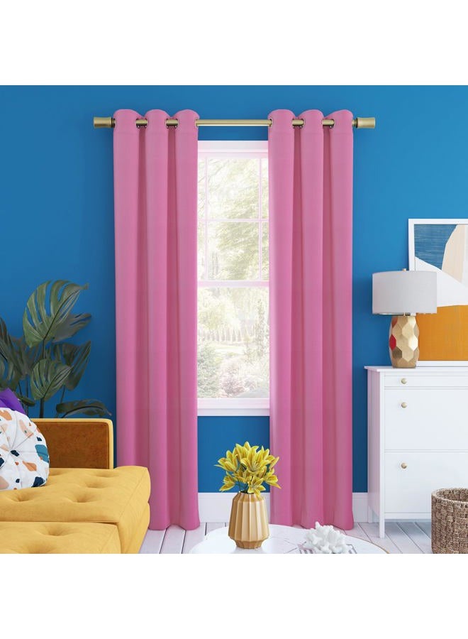 Sun Zero Halton Bright Vibes Total Blackout Grommet Curtain Panel, 40" x 84", Pink - Image 1