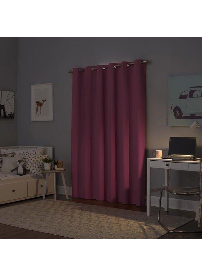 Sun Zero Halton Bright Vibes Total Blackout Grommet Curtain Panel, 40" x 84", Pink - Image 2