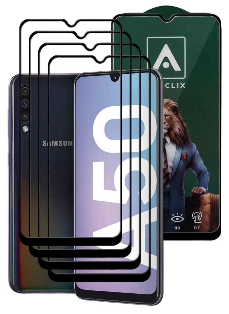 ACLIX 4 Pieces Antistatic ESD Dustproof Premium Quality High Definition Tempered Glass Screen Protector Designed For Samsung Galaxy A50 - Image 1