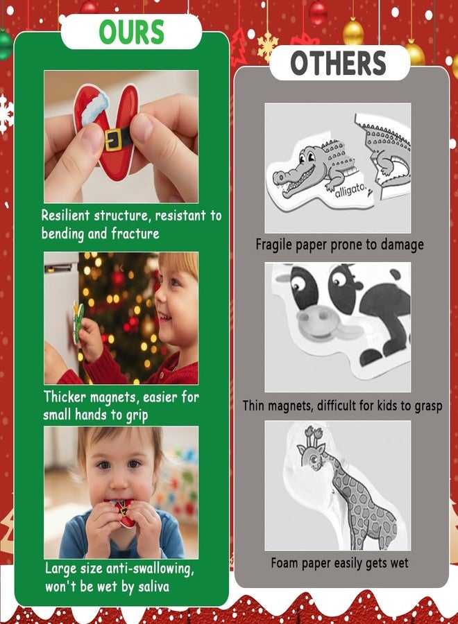 PATPAT® 38Pcs Christmas Fridge Magnets Magnetic Alphabet Letters, Colorful Holiday Number & Letter Magnets for Refrigerator Whiteboard, Xmas Party Decoration Secret Santa Gift - Image 4