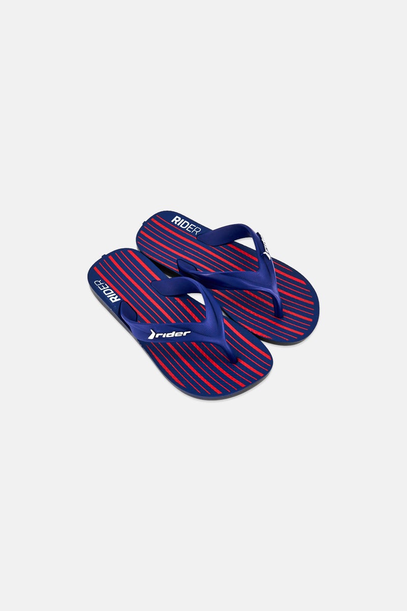 RIDER Kids Boy Brand Logo Slip On Slippers, Multicolor - Image 2