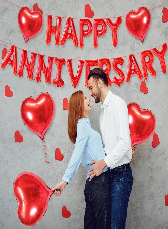 مجموعة من بالونات حروف "عيد زواج سعيد" مقاس 16 بوصة، زينة عيد زواج سعيد، لافتة بالونات عيد زواج سعيد لتزيين حفلات عيد الحب/ذكرى الزواج (أحمر - عيد زواج سعيد) - Image 5