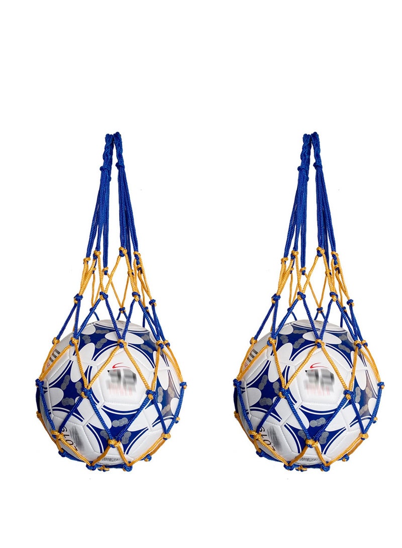 2 Pcs Basketball Net Bag, Sports Equipment Mesh  Carry Bag for  Football Soccer Volleyball - Image 1