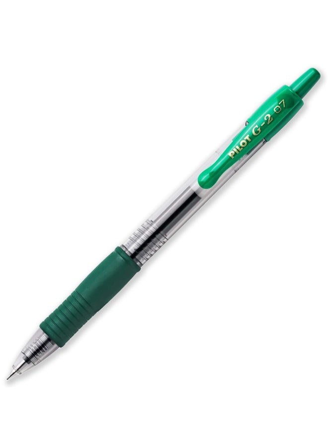 PILOT G-2 Retractable Gel Ink Rollerball Pens - 0.7mm Nib Tip - Pillow Pack Set of 3 - Green Ink - Image 3