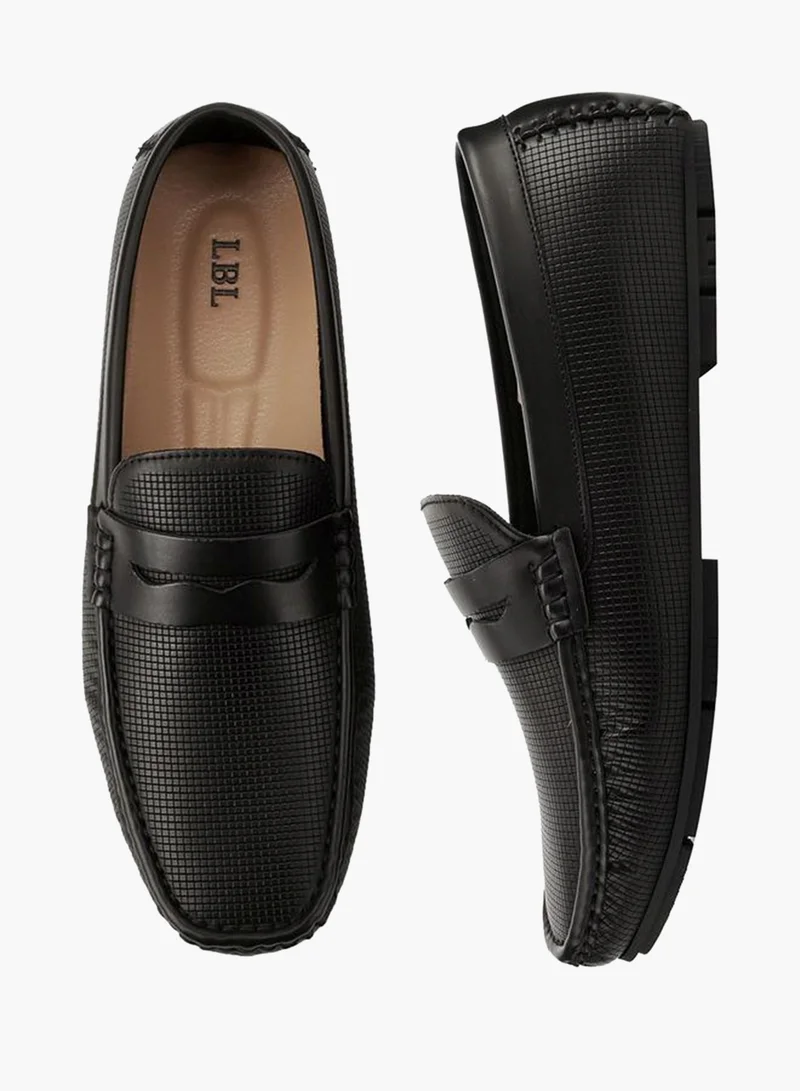 LBL by Shoexpress BLACK Men Waffle Textured Loafers for Men | Best Price UAE