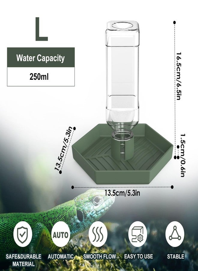 NOMOY Reptile Water Dispenser-Bearded Dragon Water Bowl - Small Water Dish for Tortoise - Bowls for Reptiles & Amphibians (L) - Image 2
