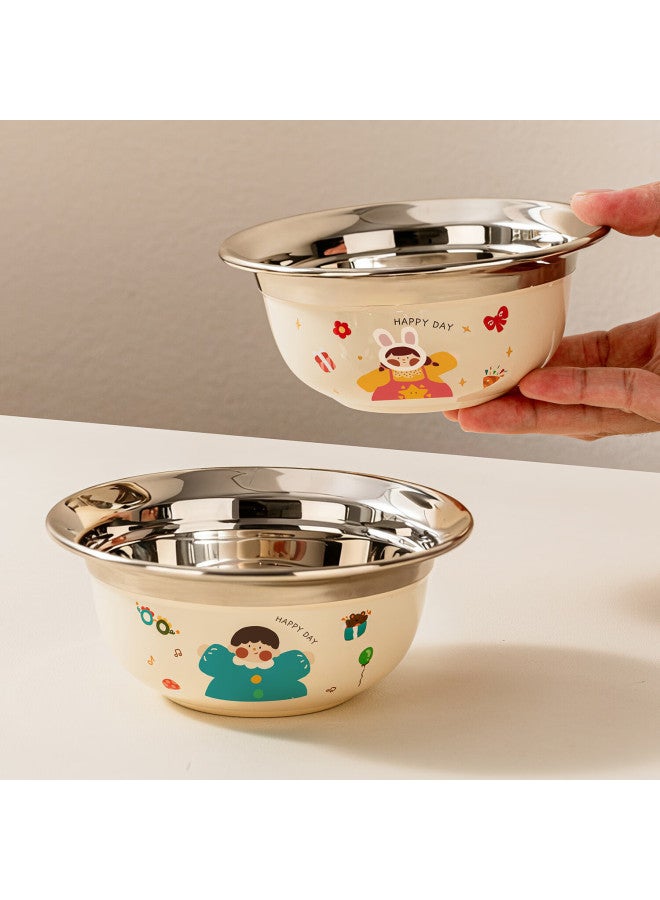 Treejack 316 Stainless Steel Kids Feeding Bowl And Cup Set With Fork And Spoon, Thickened Toddler Bowl For Kindergarten, Noodle Bowl, Soup Bowl - Image 4