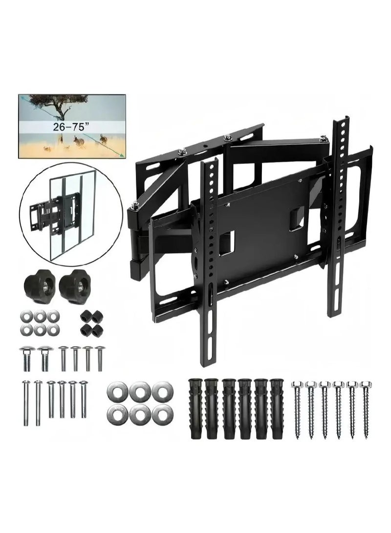 TDOO Wall Mount TV Stand with Rugged Double Arm, Standard Load-bearing 26"-55", Maximum size 75 inches, Holds Up to 40kg - Image 1