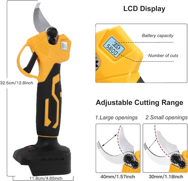 Eacam Safe Cordless Pruning Shears Powerful 30mm Electric Pruner for BL1815 BL1820 Battery, SK5 Blade Branch Cutter for Outdoor Use - Image 2