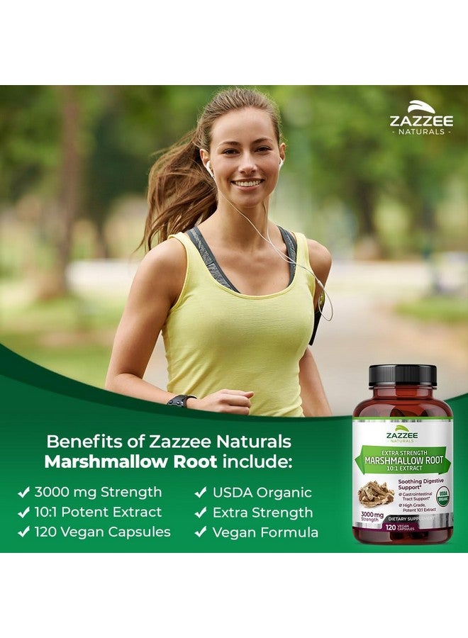 Zazzee USDA Organic Marshmallow Root 10:1 Extract, 3000 mg Strength, 120 Vegan Capsules, 4 Month Supply, Standardized, Concentrated 10X Extract, 100% Vegetarian, All-Natural, Non-GMO, Made in The USA - Image 4