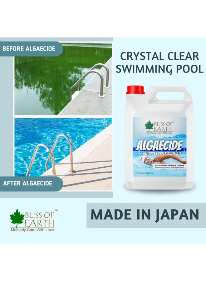 بليس اوف ايرث مبيد الطحالب الياباني للمسابح، 5 لترات، علاج فعال للمسابح لمنع الطحالب ومكافحتها، مناسب لجميع المسابح - Image 4