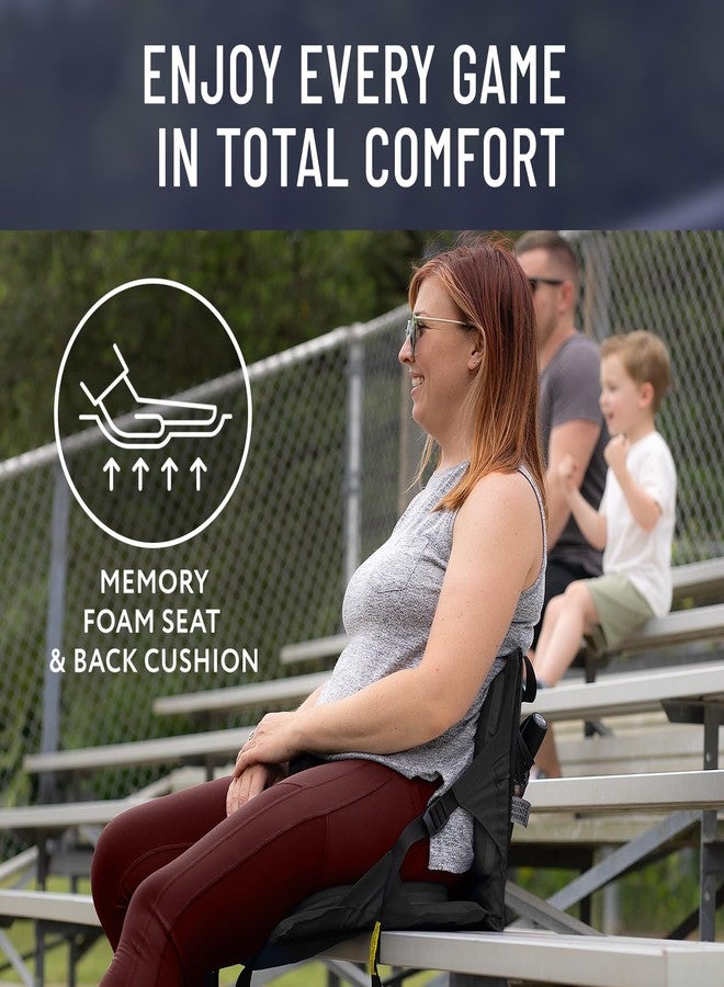Everlasting Comfort Stadium Seats with Back Support - Adjustable Memory Foam Bleacher Chairs with Back and Cushion, Portable, Easy Folding Stadium Seat Cushion with Storage Pocket - Image 3