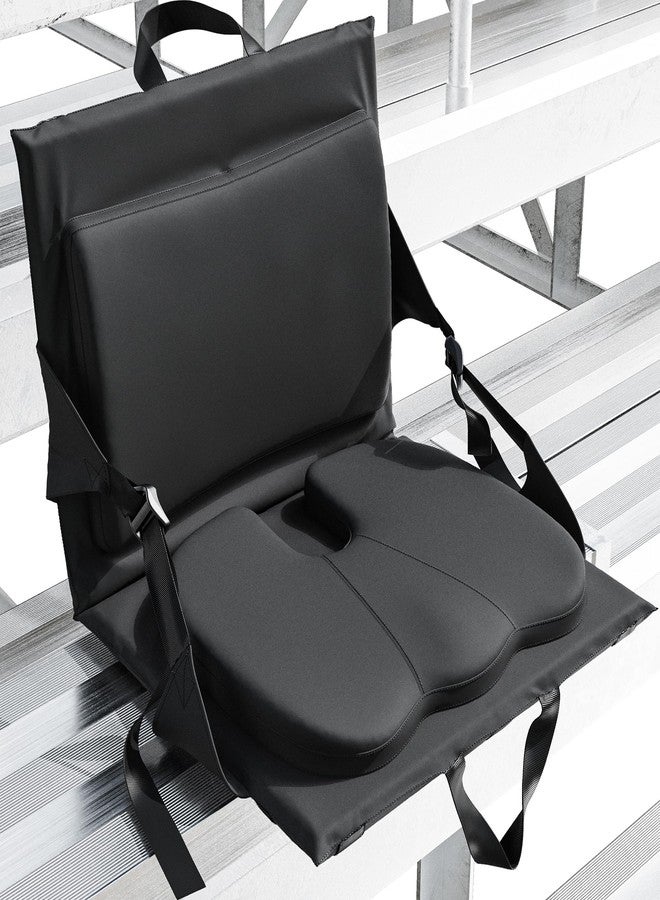 Everlasting Comfort Stadium Seats with Back Support - Adjustable Memory Foam Bleacher Chairs with Back and Cushion, Portable, Easy Folding Stadium Seat Cushion with Storage Pocket - Image 1