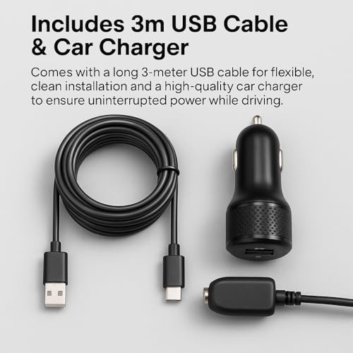 YOURKARTS.COM Compact HD Dash Cam 1296P/1080P with WiFi & Viidure App, Motion Detection, 128GB Support, Wide Temp Range, 12V-24V Compatible, USB-A to Type-C Cable 3m – 18-Month Warranty - Image 3