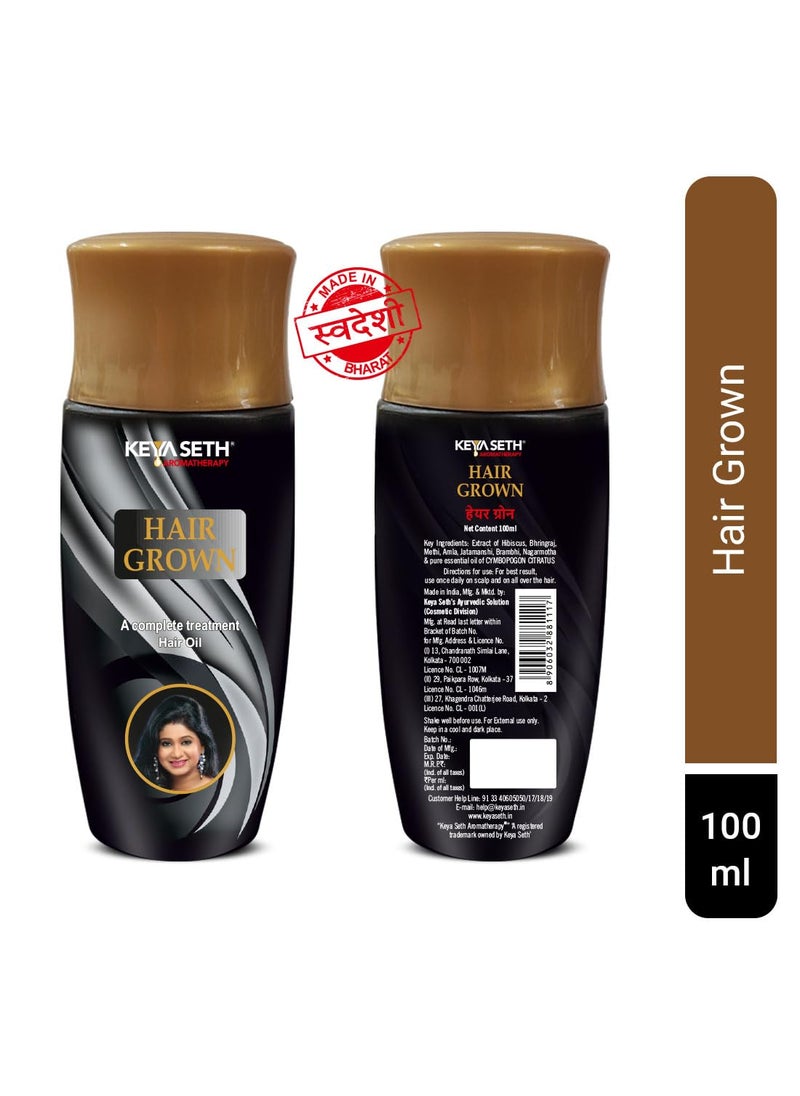 KEYA SETH AROMATHERAPY, DEVICE OF DROP KEYA SETH AROMATHERAPY Hair Grown Oil with Bhringraj for Hair Growth Thicker Darker Shiny Hair with Methi Amla for Men Women Hair Oil 100mL  - Image 2