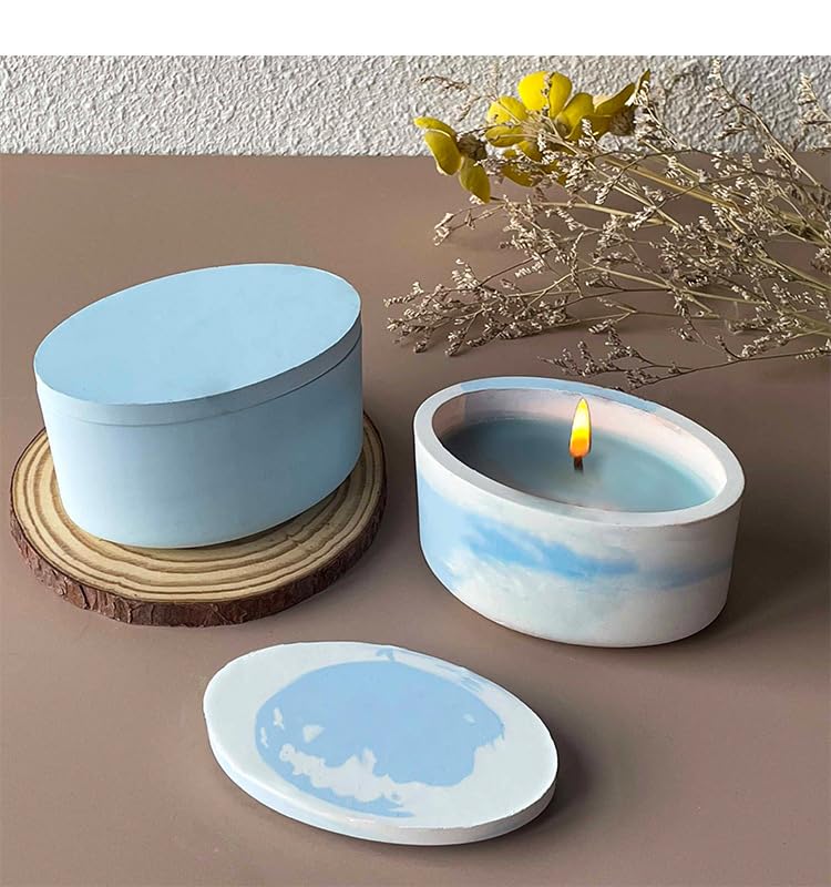 RKPM HOMES RKPM HOMES Box Resin Mold I Oval Cup Shape Silicone Epoxy Casting Mould with Lid I for DIY Handmade Necklace Earring Art Crafts Jewelry Storage Box Ring Trinket Container Home Table Decorations - Image 3