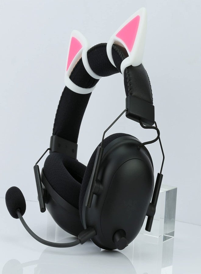 LEFXMOPHY Cat Ears for Headset, Kitty Ear Replacement for Bose/Sony, White Flexible Silicone Attachment Accessories Add on Headphone for PC Kids Girl Men, Pink Glow in Dark - Image 3