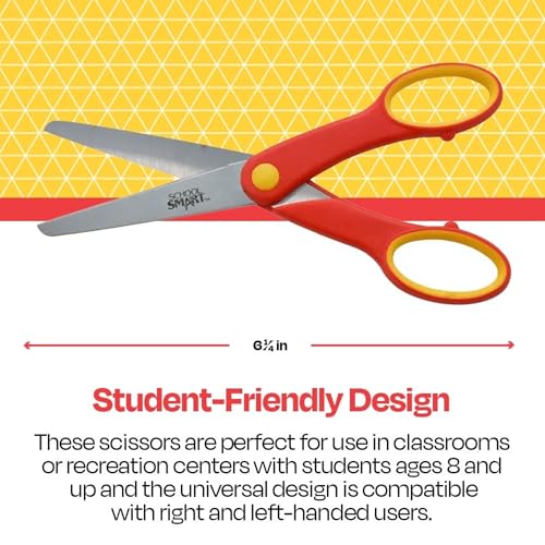 School Smart Blunt Tip Student Scissors, 6-1/4 Inches, Pack of 12 - Image 5