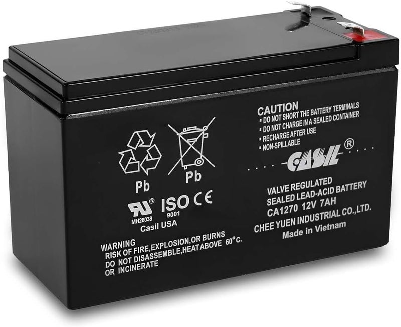 Casil CA1270 12V 7Ah SLA/AGM Sealed Lead Acid Maintenance-Free Battery – F1 Terminals - Image 1