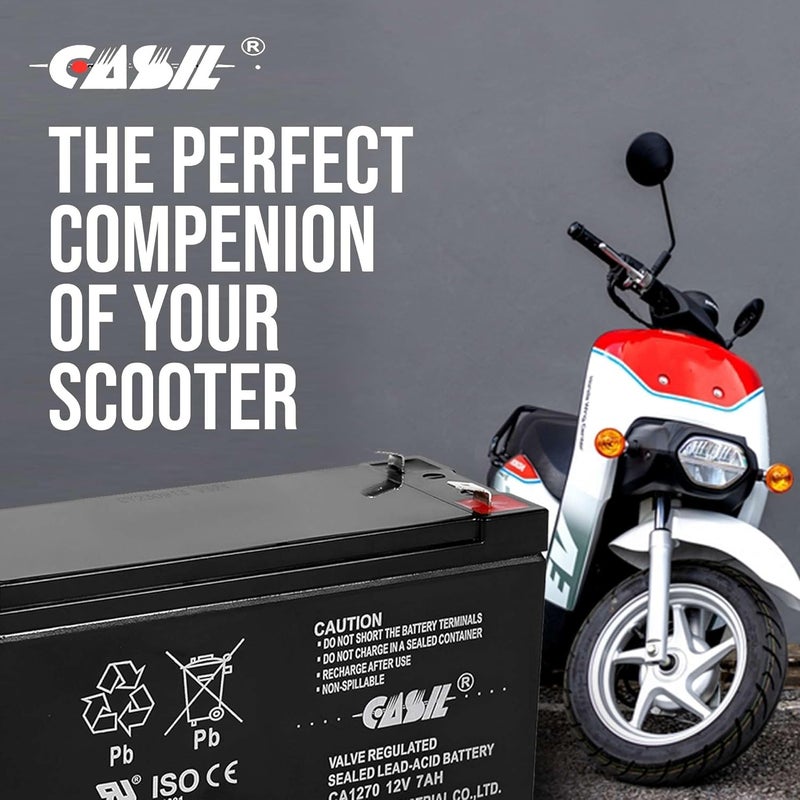 Casil CA1270 12V 7Ah SLA/AGM Sealed Lead Acid Maintenance-Free Battery – F1 Terminals - Image 4