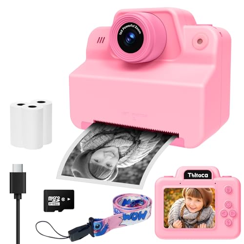 Tbltaca Kids Camera Instant Print Camera for Kids, Toddler Instant Camera for 3 4 5 6 7 8 9 10 Year Old Girls Christmas Birthday Gifts, Portable Kid Child Digital Travel Camera Toy for Girl Boy Age 3-12 - Image 1