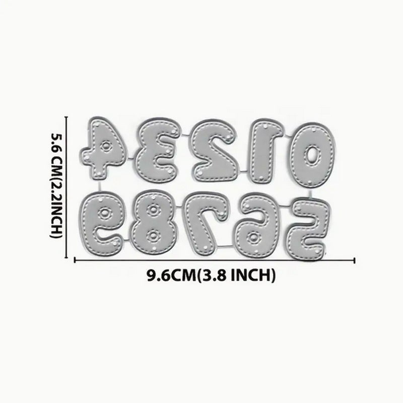 Carbon Steel Cutting Dies 97x55mm Silver Precise Mini Numbers - Sharp Durable Steel Die No-Rust Clean Cuts for Scrapbooking and Cardmaking - Image 2