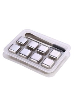 Whiskey Stones Luxury Gift Set - 8pcs Stainless Steel Reusable Ice Cubes with Barman Tongs and Freezer Tray - pzsku/Z2E1E067C5C52B4CE8B3BZ/45/_/1670005278/d7806fba-16cc-4cc3-b0bc-7597ec8ef9ab