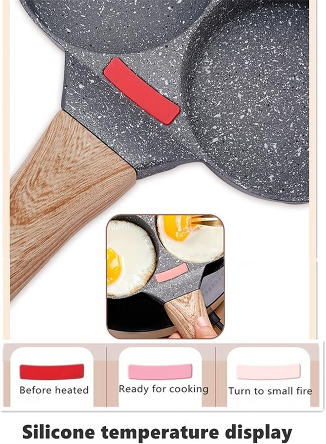 وعاء قلي البيض، وعاء طهي البانكيك بدون عصا للفطور، سكيلة الإفطار متعددة الاستعمالات، مناسب لوقد الغاز وطباخ الحث (أسود) - Image 3