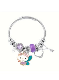 Sanrio Sanrio series Hello Kitty adjustable creative bead combination bracelet bracelet, classic cartoon design jewelry, suitable for girls of all ages  - Image 2