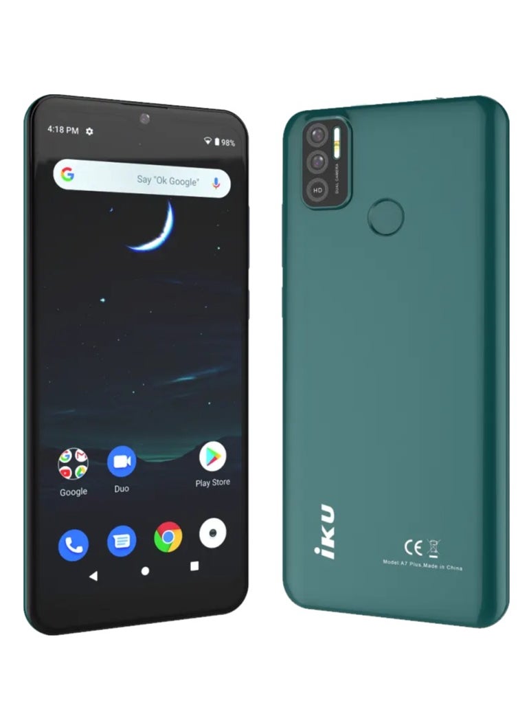 IKU - A7 Plus Dual SIM Mobile, 16 GB Internal Memory, 2GB RAM, 3G Network - Emerald Green - Image 1