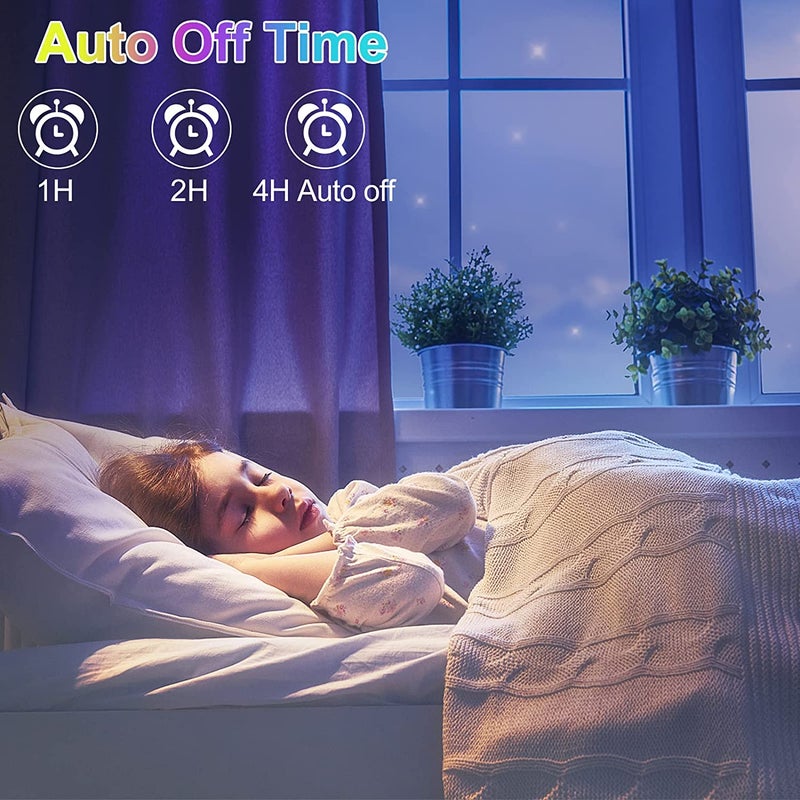 LED Wave Projector Lamp - 10 Colors Starry Sky & Ocean Effect Built-In BT 5.2 Speaker USB Flash Disk Compatibility Timer Remote Voice Control Black Cordless Lamp for Home Decor Party Night Use - Image 2