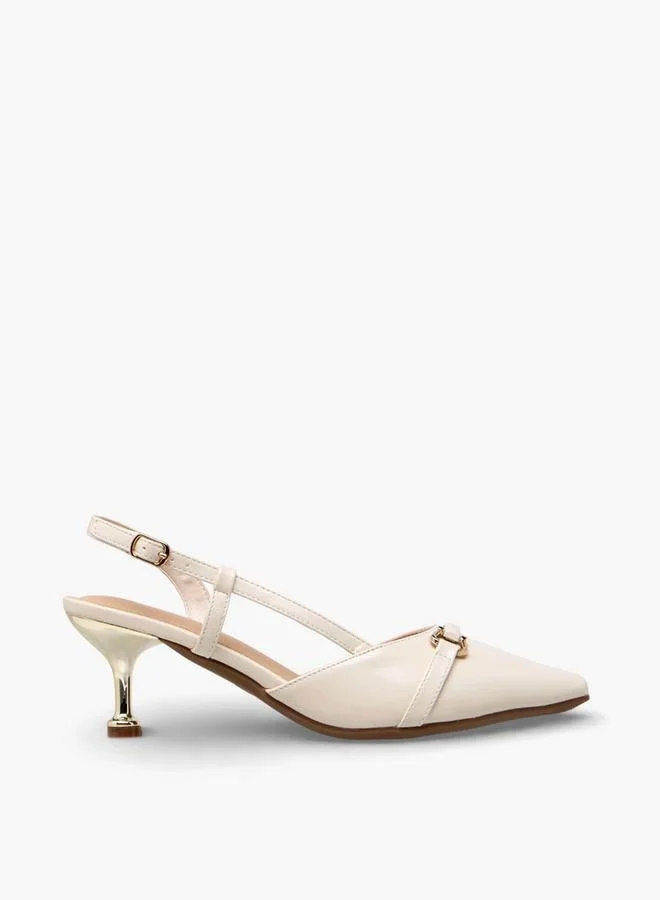 Flora Bella Women Cone Heel Pointed Toe Shoes