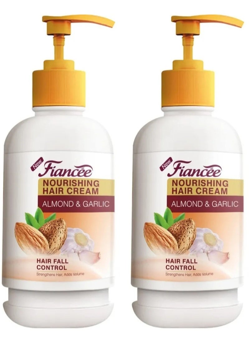 FIANCEE 2PCS Fiancee Nourishing Hair Cream Almond & Garlic 2X275 ml - Image 1