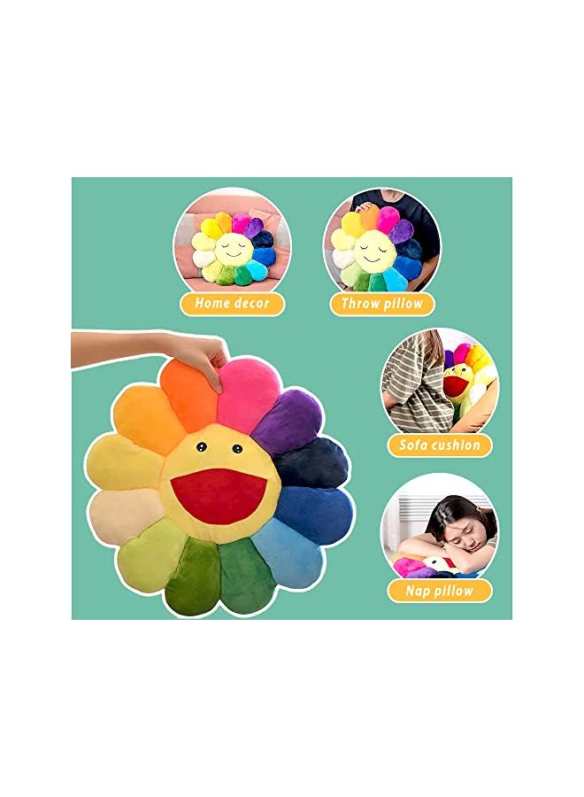 The Bros Floor Pillows for Kids Reading Book, Gaint Sunflower Pillows, Flower Floor Cushions Kids Chair Cushion for Kids Reading Book (Colorful, 43 cm) - Image 2
