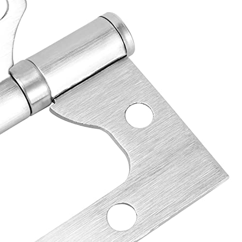 SINJEUN 18 PCS 4 x 3 Inch Non-Mortise Door Hinges, Stainless Steel Flush Heavy Duty Door Hinges with 144 Mounting Screws for Motorhome, Trailer, Camper, Brushed Surface, Silver - Image 3