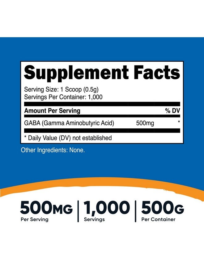 مسحوق Nutricost Pure GABA 500G (حمض جاما أمينوبوتيريك) (500 جرام / 1.1 رطل) - Image 2