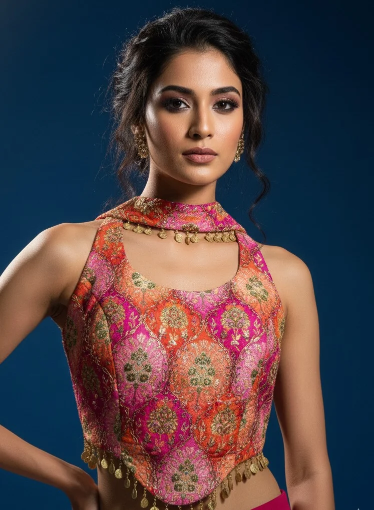 Lehar Pink Indo-Western co-ord set