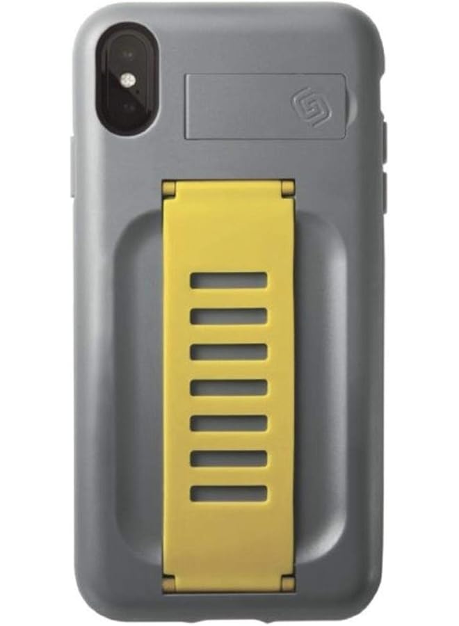 جريب 2 يو جراب Grip2U Boost مع حامل لهاتف Iphone Xs Max - أصفر جرافيت