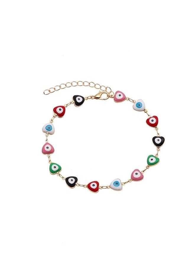 DURKU - Devil's Eye Simple Color Eyes Love Diamond Necklace Bracelet Foot Chain - Image 1