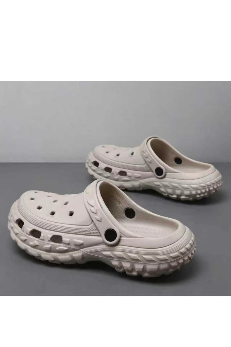 Classic Casual Slippers Outside Home Shoes Adult Sandals Fashionable men's and women's sandals, non slip soles, thick soles, beach breathable perforated shoes, slippers, breathable slippers, sandals, men's and women's indoor and outdoor flat slippers - Image 1