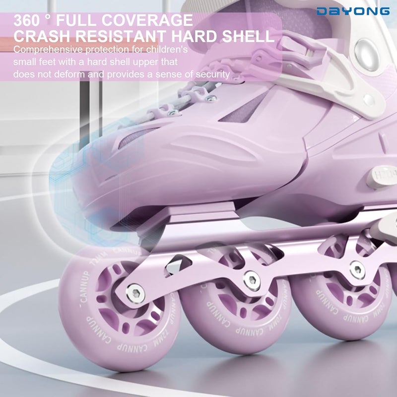 DAYONG Adjustable Roller Skates for Kids with Light Up Wheels - Image 3