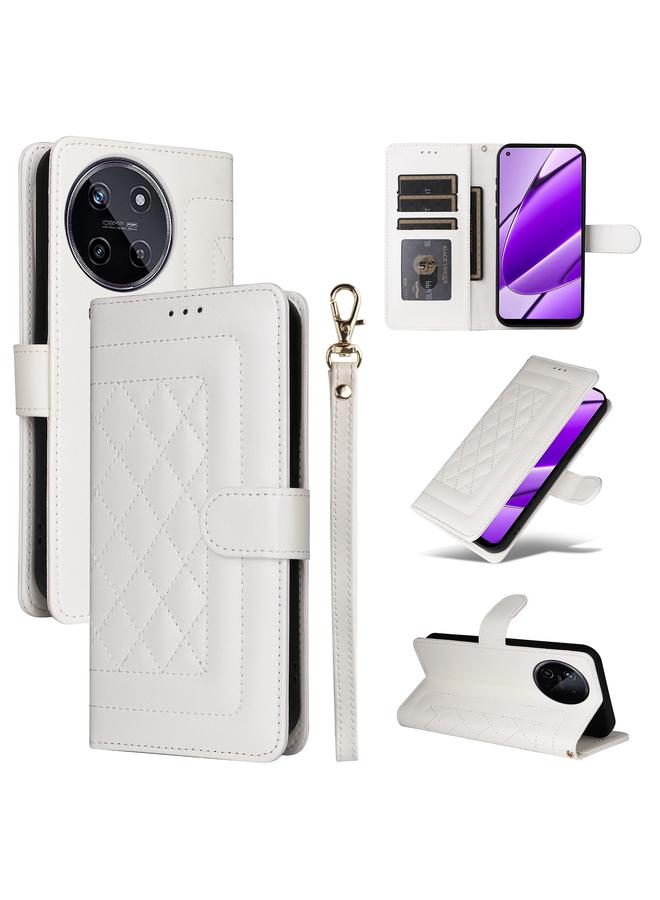 اس-توب جراب هاتف Realme 11 5G من الجلد بتصميم شبكي ماسي قابل للطي - Image 1